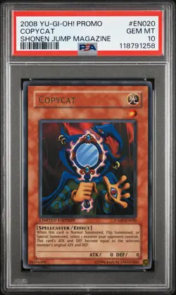 2008 Yu-Gi-Oh! Copycat Shonen Jump Magazine Promo Ultra Rare #EN020 PSA 10 - Image 1