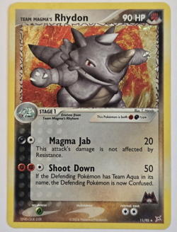Team Magma's Rhydon 11/95 Team Magma vs Team Aqua Holo Rare 90 HP ENG - Image 1