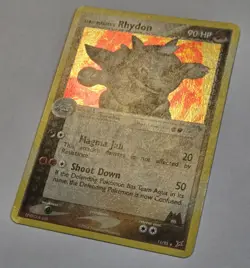 Team Magma's Rhydon 11/95 Team Magma vs Team Aqua Holo Rare 90 HP ENG - Image 2
