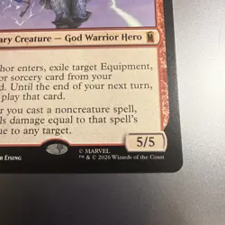 MTG Thor, God of Thunder MSH 0156 M NM Regular - Image 4
