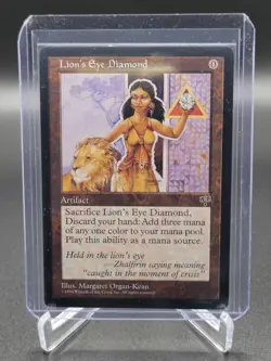 Magic the Gathering Mirage Lion's Eye Diamond Card 1996 NM Condition - Image 1