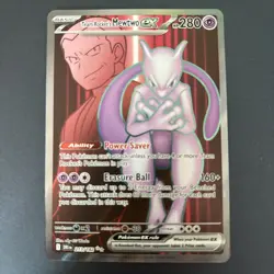 The Pokemon Company Team Rocket's Mewtwo ex 213/182 SV10 Holo Double Rare EN - Image 1