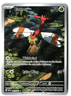 Pokemon TCG Yanma 183/182 Sv10 Destined Rivals Illutstration Rare Holo - Image 1