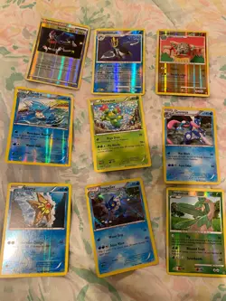 Pokemon TCG Card Holo Card Lot (Empoleon, Greninja, Tropius, Frogadier, Seadra) - Image 1