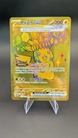 Pikachu ex 179/131 Hyper Rare GOLD Pokemon TCG Prismatic Evolutions NM - Image 1
