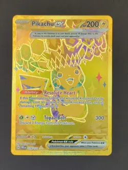 Pikachu ex 179/131 Hyper Rare GOLD Pokemon TCG Prismatic Evolutions NM - Image 2