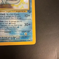 Pokemon TCG Vaporeon Holo Rare Card Jungle, 12/64, Vintage Moderately Played - Image 5
