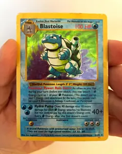 Pokemon TCG Blastoise Base Set Holo Rare 2/102 1999 Stage 2 100 HP English - Image 1