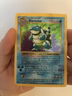 Pokemon TCG Blastoise Base Set Holo Rare 2/102 1999 Stage 2 100 HP English - Image 3