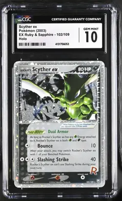 Pokemon Rocket's Scyther ex #102/109 Team Rocket Returns Holo - CGC Gem Mint 10 - Image 1