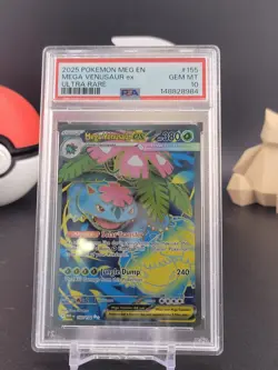 Mega Venusaur EX 2025 Pokemon Meg En Ultra Rare #155 Psa 10 (CBTH) - Image 1