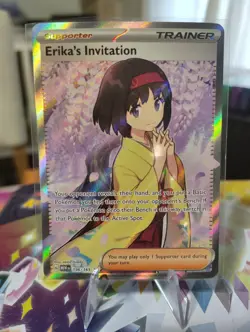 Pokemon Erika's Invitation Ultra Rare SV: Scarlet & Violet 151 196/165 NM - Image 1