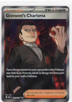 Pokemon Giovanni’s Charisma 197/165 Full Art SR Scarlet & Violet 151 NM - Image 1