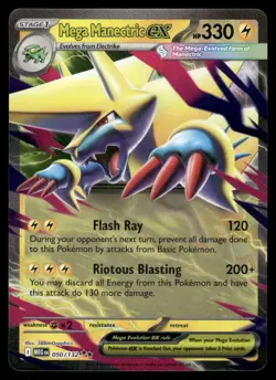 Pokemon Cards Mega Manectric ex 050/132 Mega Evolution Double Rare NM *10 - Image 1