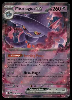 Pokemon Cards Mismagius ex 036/094 Phantasmal Flames Double Rare NM *8 - Image 1