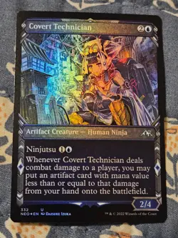 Covert Technician FOIL Showcase - Kamigawa Neon Dynasty MTG Magic - Image 1