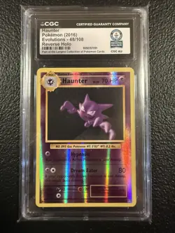 2016 Pokemon XY Evolutions Haunter Reverse Holo #48 CGC Guinness World Recor - Image 1
