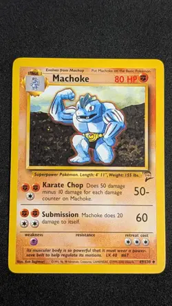 Machoke 49/130 Uncommon Base Set 2 Pokemon Near Mint - Image 2