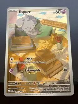 Pokemon TCG Espurr Rare Full Art Holo Card 095/088 English Perfect Order - Image 1