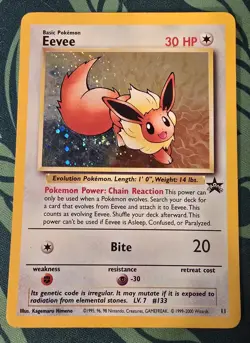 Eevee 11/53 Wotc Black Star Promo 2000 Holo Pokemon Heavily Played - Image 1