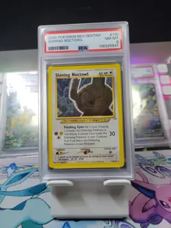 2002 POKEMON NEO DESTINY # 110/106 SHINING NOCTOWL 💎PSA 8 NM Mint💎 - Image 1