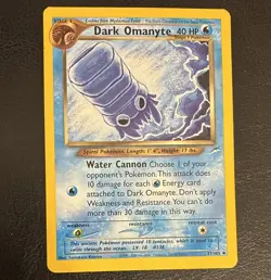Pokemon TCG Dark Omanyte 37/105 Neo Destiny Unlimited English Near Mint - Image 1