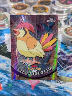 Pidgeotto Topps Chrome Series 1 Spectra Pokemon #17 TV Animation MP (Bend) - Image 1