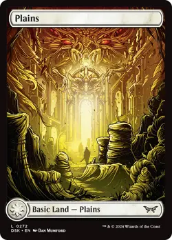 MTG Plains (272) - Full Art [Duskmourn: House of Horror] Foil Near Mint Magic - Image 1