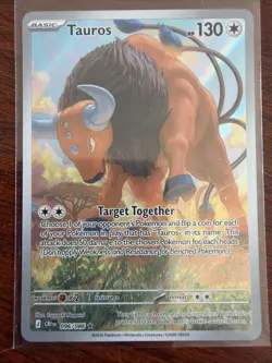 Pokemon TCG Tauros 096/086 Chaos Rising IR Ilustration Rare Card - NM PACK FRESH - Image 1