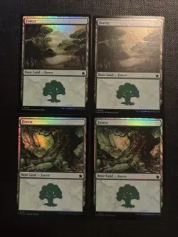 Forest (Foil) X2 0280/ X2 0281 - Foundations - Magic the Gathering (MTG) NM - Image 1