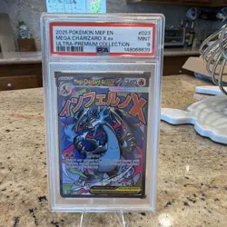 Pokemon Mega Charizard X EX 023 Me: Mega Evolution Promo Holo PSA 9 EN 2025 - Image 1