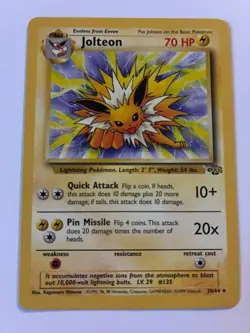 Pokemon TCG - Jolteon - 20/64 - Rare Unlimited - Jungle Unlimited Excellent+ - Image 1
