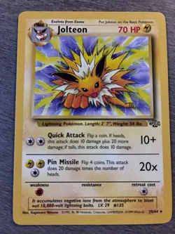 Pokemon TCG - Jolteon - 20/64 - Rare Unlimited - Jungle Unlimited Excellent+ - Image 3