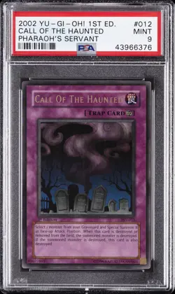 2002 YU-GI-OH! PSV-PHARAOH'S SERVANT 1ST EDITION #012 CALL OF THE HAUNTED PSA 9 - Image 1