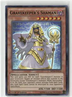 Gravekeeper's Shaman MP14-EN214 Super Rare 1st Edition LP - Image 1