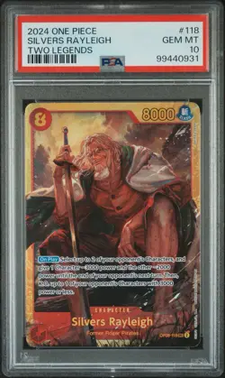 2024 ONE PIECE OP08-TWO LEGENDS #118 SILVERS RAYLEIGH PSA 10 - Image 1