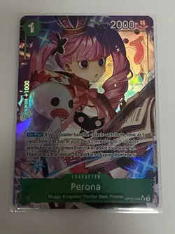 One Piece CCG Perona Character Card OP12-034 2000 Power (Alt Art) - Image 3