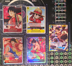 Bandai One Piece Card Game Monkey D. Luffy Alt Art Foil Lot 5 OP07-033 - Image 1