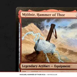 Mjolnir Hammer of Thor 156 NM Mythic Regular MTG MSH Marvel Super Heroes - Image 1