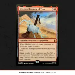 Mjolnir Hammer of Thor 156 NM Mythic Regular MTG MSH Marvel Super Heroes - Image 2