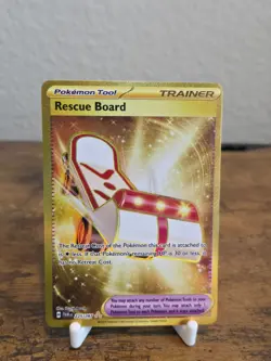 Rescue Board Pokemon Card 225/167 Twilight Masquerade Hyper Rare Holo English - Image 1