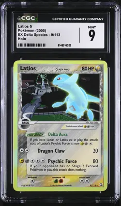 CGC 9 MINT Latios 9/113 EX Delta Species Holo Pokemon Card - Image 1
