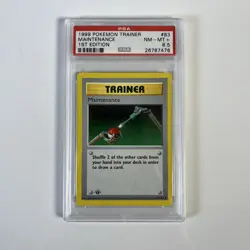 PSA 8.5 Maintenance 83/102 1ST EDITION Base Set Shadowless Pokemon Card - Image 1