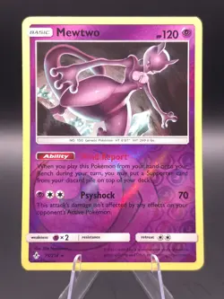 Mewtwo 75/214 Reverse Holo Unbroken Bonds Pokemon Card Near Mint - Image 1