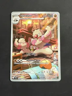Gurdurr 126/086 Illustrstion Rare Black Bolt Pokemon Card English Near Mint - Image 1