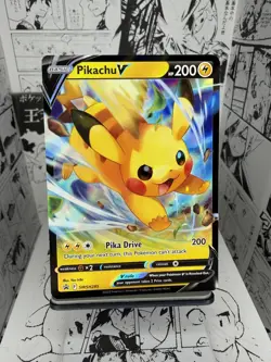 Pokemon Pikachu V Black Star Promo SWSH285 Eevee V Crown Zenith 108/159 TCG Card - Image 2