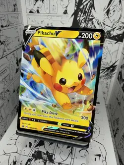 Pokemon Pikachu V Black Star Promo SWSH285 Eevee V Crown Zenith 108/159 TCG Card - Image 3