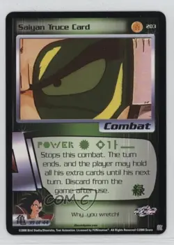 2000 Score Dragon Ball Z CCG - Saga Limited Edition Saiyan Truce Card #203 - Image 1