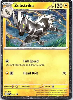 Zebstrika - (Cosmos Holo) Holo Holo Rare SV: Scarlet & Violet Promo Cards 201 NM - Image 1