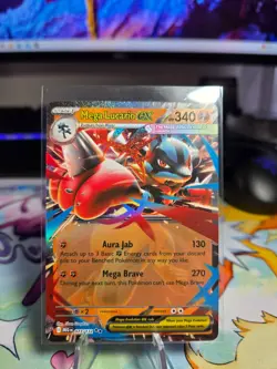 Mega Lucario ex Holo Double Rare ME01: Mega Evolution 077/132 and custom cards. - Image 2